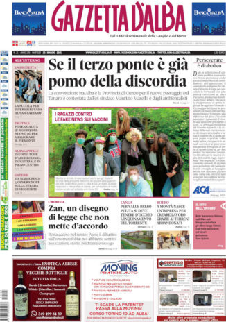 La copertina di Gazzetta d’Alba in edicola martedì 25 maggio