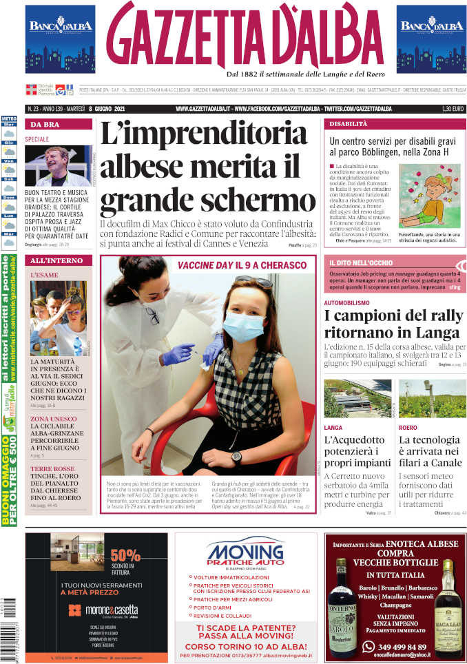 La copertina di Gazzetta d’Alba in edicola martedì 8 giugno