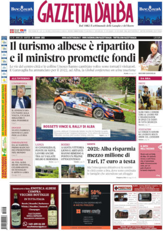 La copertina di Gazzetta d’Alba in edicola martedì 15 giugno