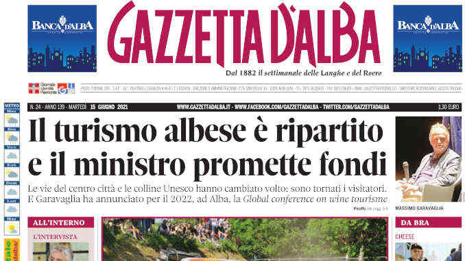 La copertina di Gazzetta d’Alba in edicola martedì 15 giugno