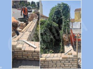 A Bra lavori in corso lungo il muro della ferrovia di via Cherasco