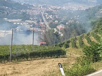 Incendio di sterpaglie domato dai Vigili del fuoco a Rodello