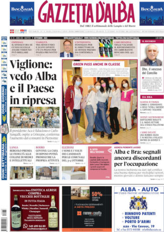 La copertina di Gazzetta d’Alba in edicola martedì 7 settembre