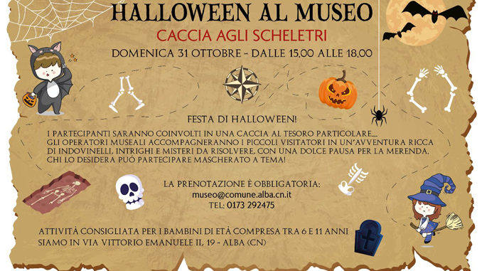 Halloween al Museo di Alba: domenica 31 ottobre, “Caccia agli scheletri”