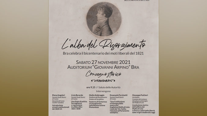 "L'alba del Risorgimento", convegno storico a Bra per il bicentenario dei moti del 1820- 1821