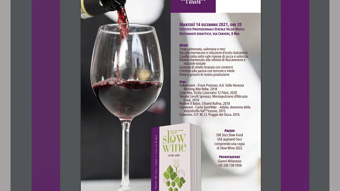 Slow Food Bra: appuntamento con Slow Wine, guida e vini d’eccellenza al “Mucci”