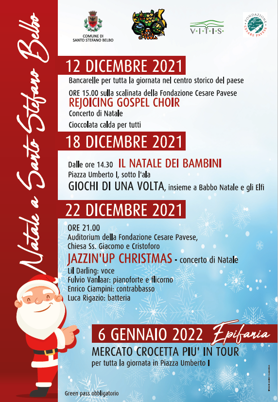 Natale a Santo Stefano Belbo: concerti, intrattenimento e bancarelle per un ricco cartellone