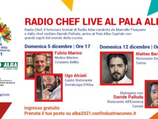 Al Pala Alba, domenica 5 dicembre, alle 17, Davide Palluda, Fulvio Marino e Ugo Alciati con Radio Chef