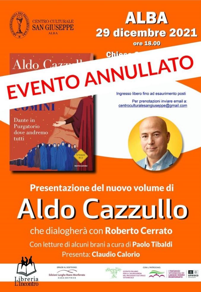 Centro culturale San Giuseppe annulla la serata con Aldo Cazzullo