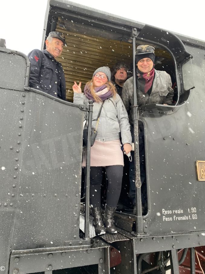 Treno storico, sotto la neve, verso Ceva, Nucetto e Ormea 1