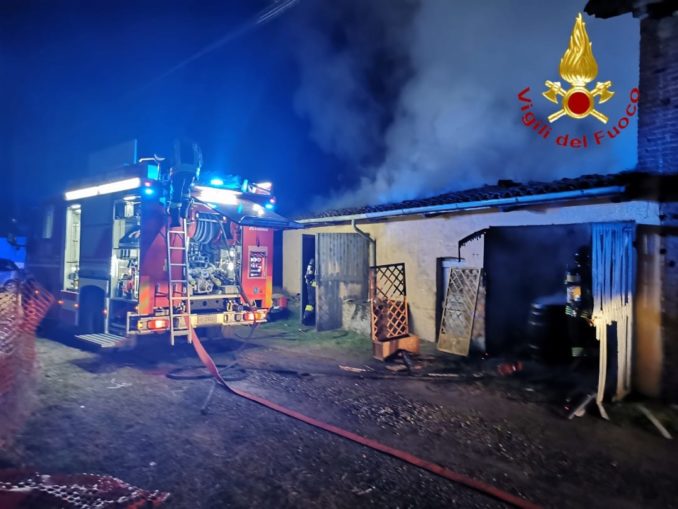 Incendio di un garage a Frinco 1