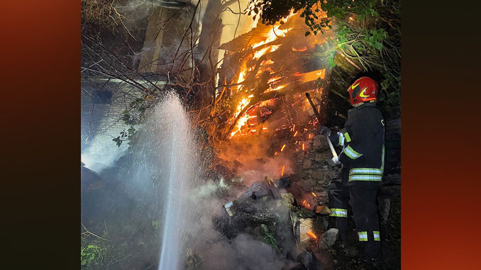 Incendio ad una legnaia a Mondovì