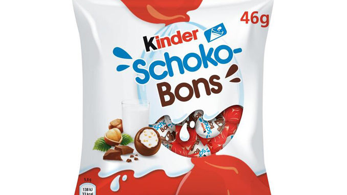 Kinder Schoko-Bons Ferrero richiama in Italia alcuni lotti Kinder Schoko-Bons
