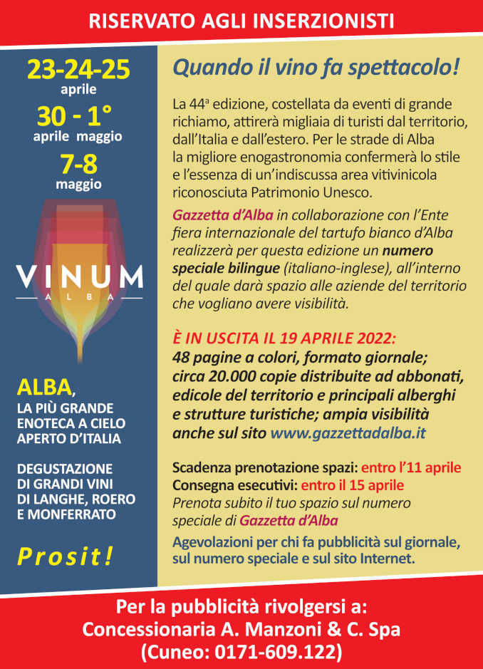 Scegli Gazzetta d'Alba per le tue inserzioni