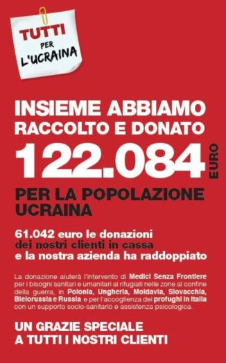 Mercatò e i suoi clienti donano 122mila euro a Medici senza frontiere in Ucraina