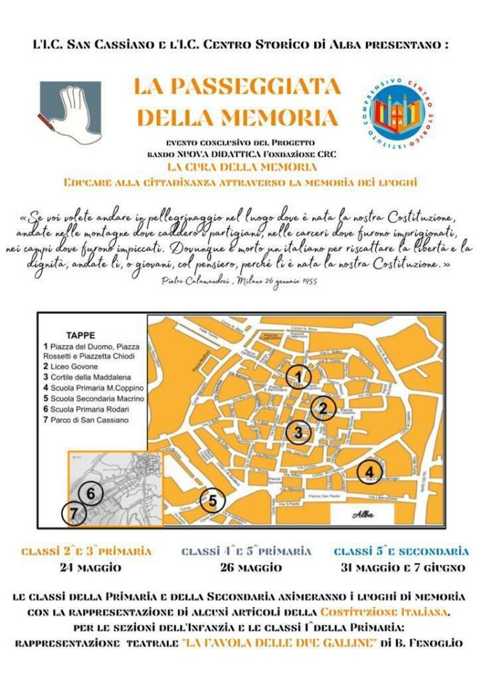 La passeggiata della memoria degli studenti albesi