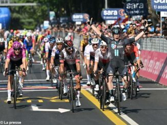 Prima vittoria italiana al Giro. Sobrero e Rosa nel gruppo dei migliori