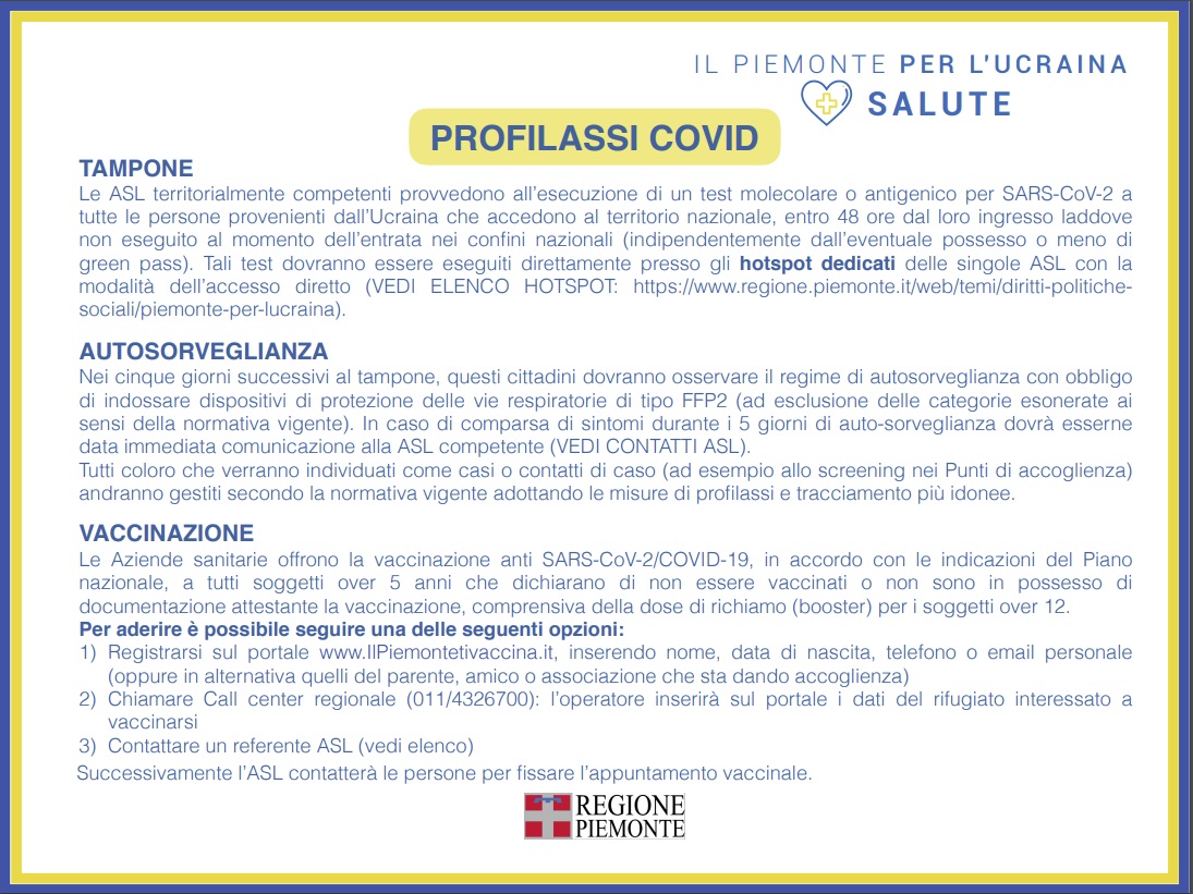 Piano emergenza Ucraina Piemonte: i numeri dell’accoglienza 27