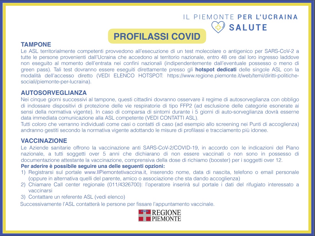 Piano emergenza Ucraina Piemonte: i numeri dell’accoglienza 27