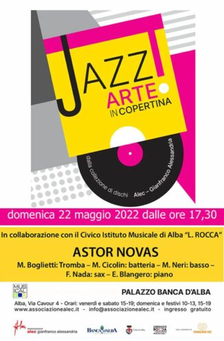 Esibizione del gruppo Astor Novas alla mostra Jazz! Arte in copertina
