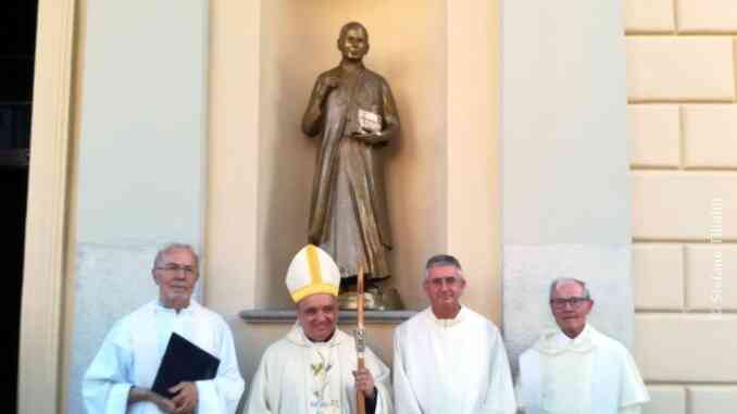 Inaugurata al santuario della Madonna dei fiori la statua del beato Bordino 1