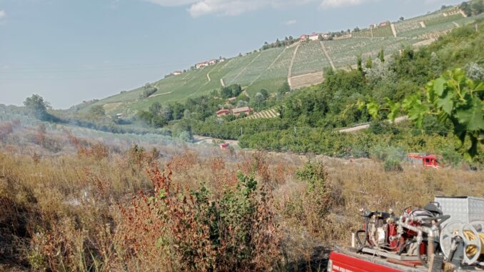 Mango: incendio di sterpaglie, tempestivo l'intervento dei pompieri