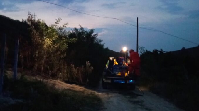 Incendio in località Virani: notte di lavoro per Pompieri e Nuclei Aib