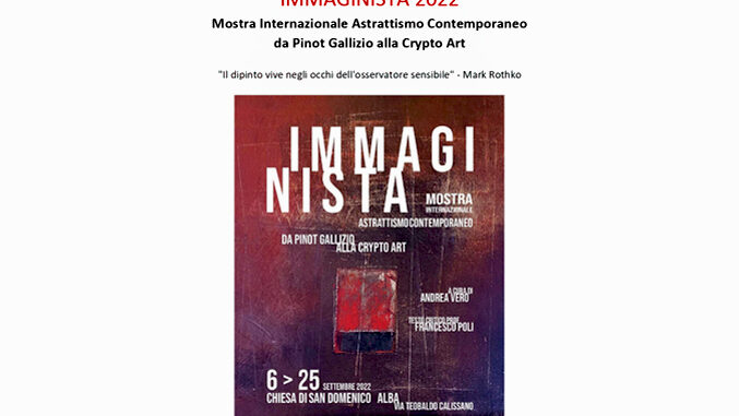 Immaginista 2022 - Mostra Internazionale Astrattismo Contemporaneo da Pinot Gallizio alla Crypto Art