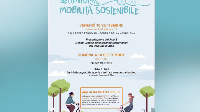 Alba celebra la Settimana della Mobilità Sostenibile