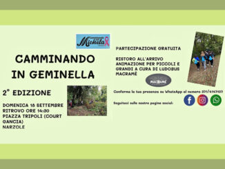 Camminando in Geminella 2ª edizione: domenica 18 settembre a Narzole