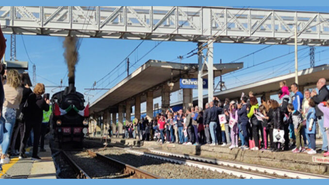 Riaperta la ferrovia Chivasso-Asti, primo viaggio turistico