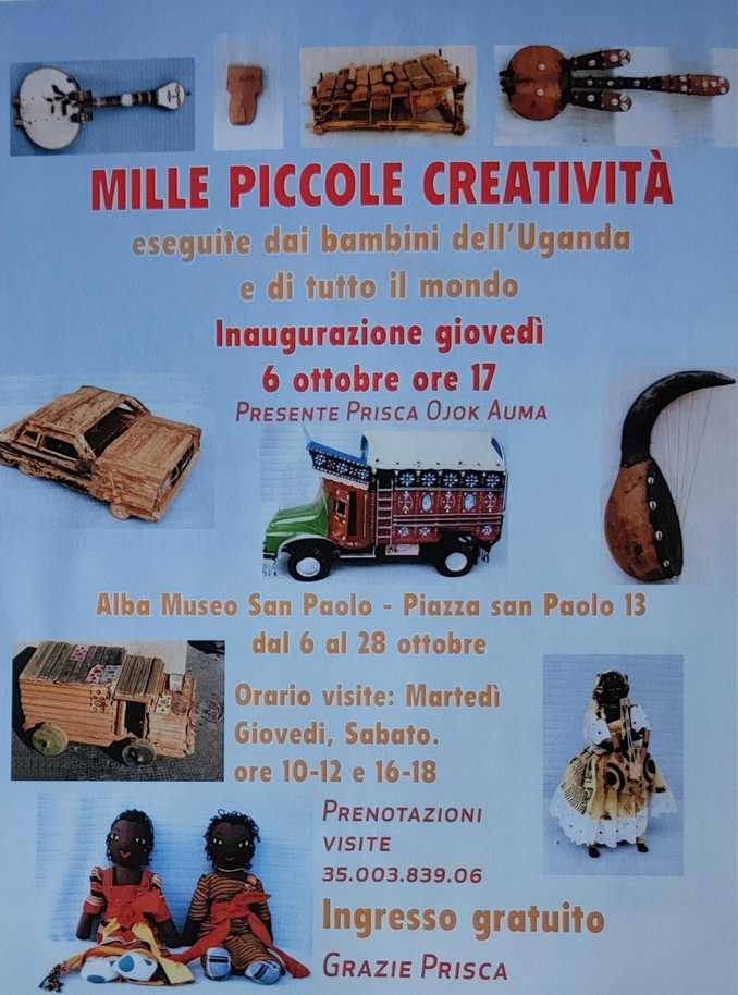 Mille piccole creatività dall’Uganda saranno in mostra al museo Paolino