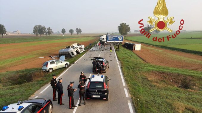 Incidente a Marene sulla strada Reale Incidente sulla strada Reale a Marene, un ferito grave e due più lievi