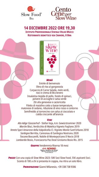 Slow Food Bra propone la cena Slow Wine al ristorante didattico dell’Istituto Alberghiero “Velso Mucci” 1