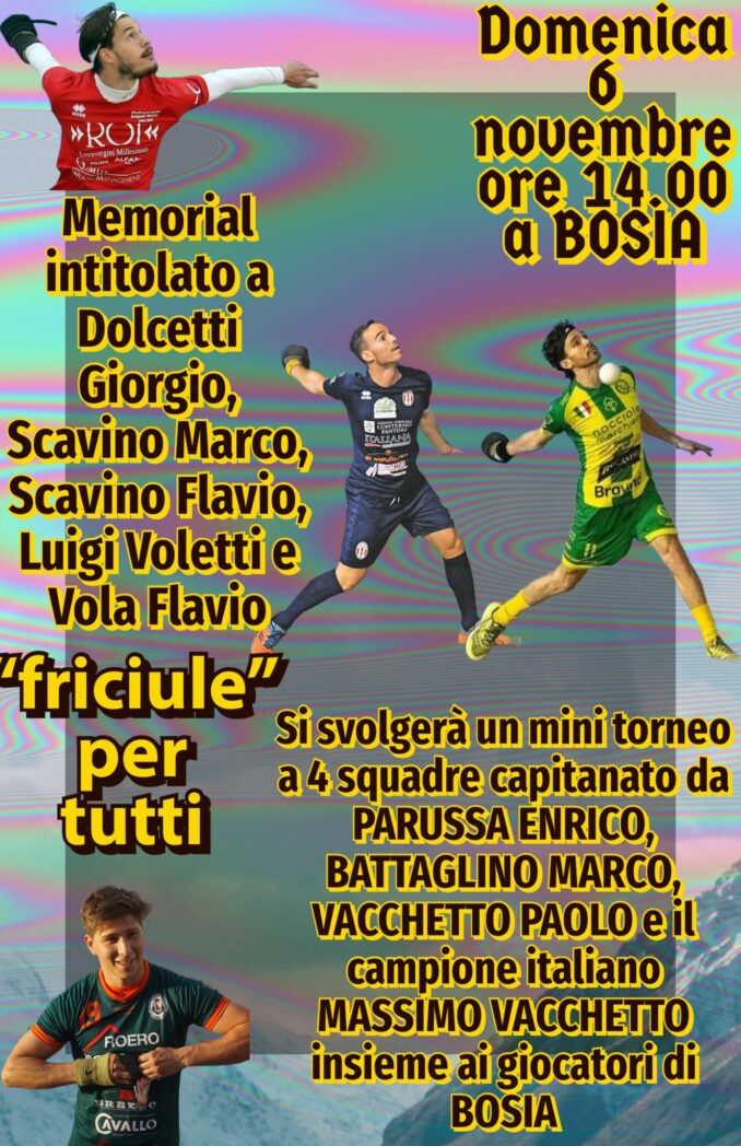 A Bosia, domenica 6 novembre, si ricordano l'ex sindaco e i giocatori di pallapugno