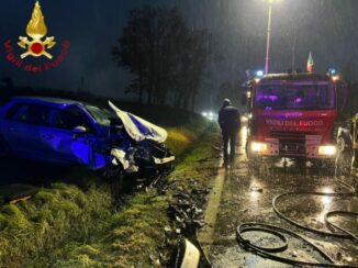 Incidente stradale sulla SP 28 nel comune di Nizza Monferrato in direzione Alessandria, sei i feriti tra cui un bimbo che risulta grave 1