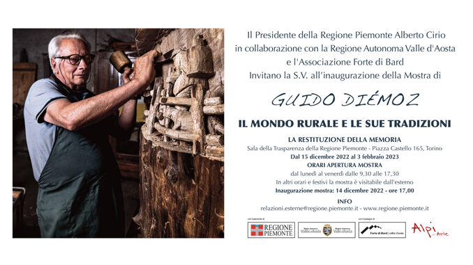 Guido Diémoz, lo scultore delle tradizioni in mostra al Palazzo della Regione Piemonte