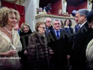 Carlo Bo e Maria Franca Ferrero al concerto di Uto Ughi a Savigliano