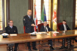 Alba: Nastrino Covid-19 e presentazione attività della Polizia municipale per San Sebastiano 2
