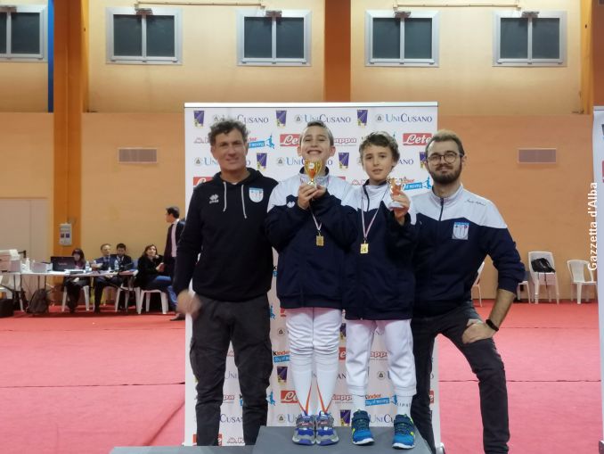 Scherma: gli albesi Cristian Bonanni e Francesco Grimaldi primo e terzo nel campionato regionale 1