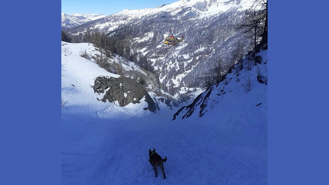 Valanga coinvolge due scialpinisti di una comitiva di 3 persone in Val Troncea