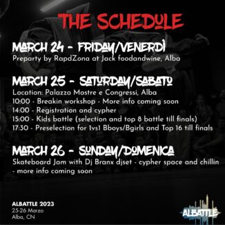 Torna per la terza edizione il festival di breakdance Albattle, 24, 25 e 26 marzo