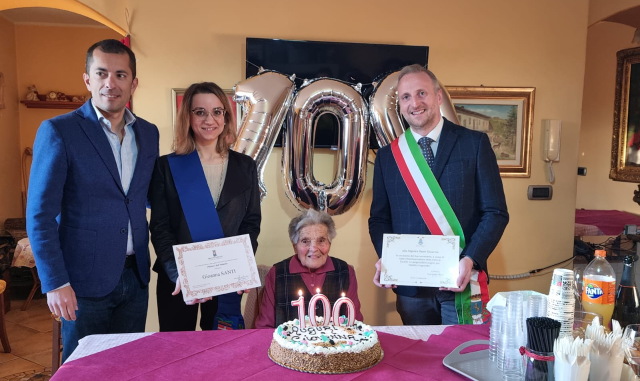 Giovanna Santi, neo centenaria a Canelli