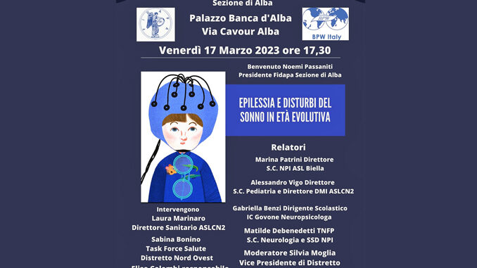 A Palazzo Banca d'Alba una serata sul tema dell'epilessia infantile in età evolutiva promossa da FIDAPA BPW Italy
