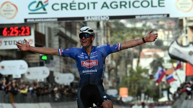 Sobrero trentasettesimo nella Milano-Sanremo di Van der Poel