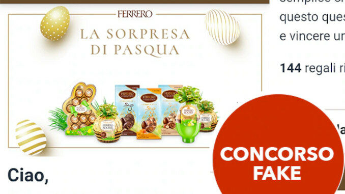 Attenzione al finto concorso a premi: Ferrero non mette in palio i suoi prodotti