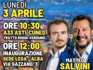 Autostrada e sede della Lega, l'agenda della visita albese di Matteo Salvini