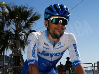 Matteo Sobrero in gara al Gp Indurain e al Giro dei Paesi Baschi