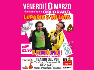 Al Teatro del Poi di Bra, Mauro Villata e Enrico Luparia in un esilarante spettacolo di cabaret