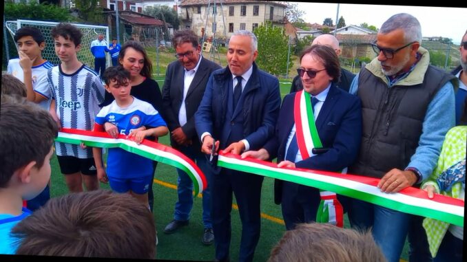 Inaugurato il campo sportivo comunale a Castiglione Tinella